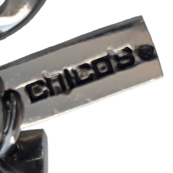 Chico's Silver Wide Chain Link Adjustable Belt S to XXL Boho Festival Western - Picture 6 of 7